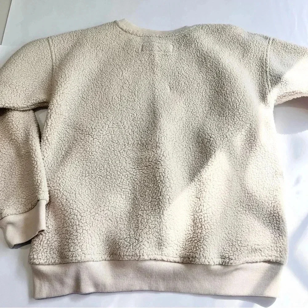 Abercrombi kids crew neck ivory‎ sweatshirt front pocket shepra kids size 10/12 - Picture 4 of 4